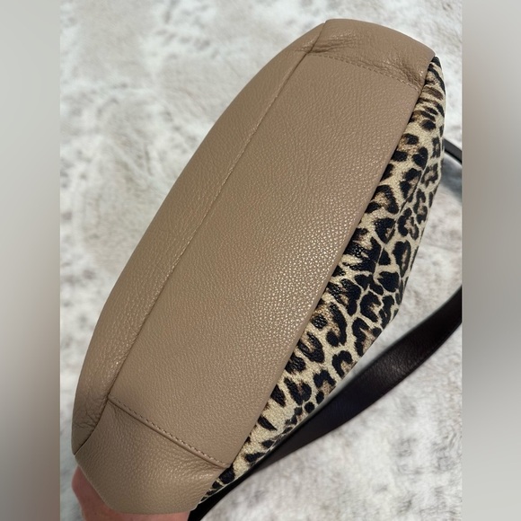 Furla made in Italy, Leather Cheetah Print Crossbody/ Shoulder Bag, Adj straps - Picture 14 of 15